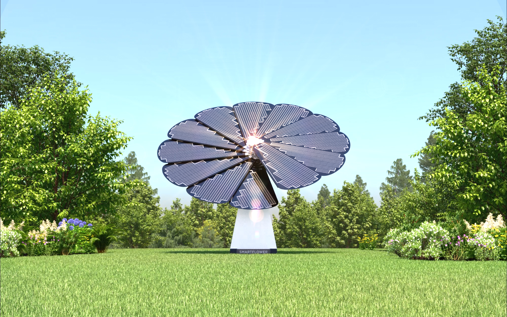 Solar-sonnenblume-modul • wandsticker Knoll, dauerhafte, Solarzelle